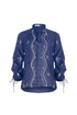 Camisa Lovely Tulip Manga Larga Navy